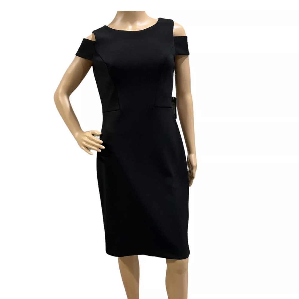 Vince Camuto Black Cold Shoulder Dress
